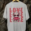 Kaos Love Love Love Cat Tshirt Unisex - Gambar 5