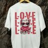 Kaos Love Love Love Cat Tshirt Unisex - Gambar 3