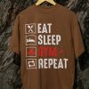 Kaos Eat Sleep Gym T-shirt Fitness Design - Gambar 5