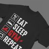 Kaos Eat Sleep Gym T-shirt Fitness Design - Gambar 4
