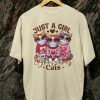 Kaos Just a Girl Cat Tshirt Unisex - Gambar 9