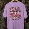 Kaos Just a Girl Cat Tshirt Unisex - Gambar 7