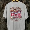 Kaos Just a Girl Cat Tshirt Unisex - Gambar 5