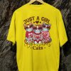 Kaos Just a Girl Cat Tshirt Unisex - Gambar 2