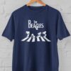 Kaos Unisex Snoopy The Beagles Parodi The Beatles | Desain Unik Nostalgia Abbey Road | T-Shirt Kartun Lucu Gaya Retro Vintage Pop Culture Kekinian - Gambar 3