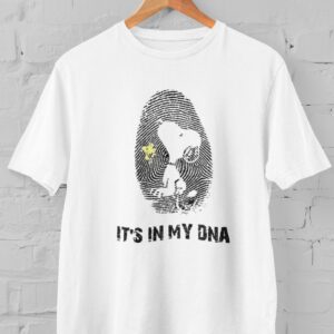 Kaos Snoopy DNA Fingerprint It’s In My DNA Casual Style untuk Semua Usia