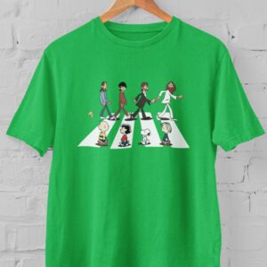 Kaos Snoopy x The Beatles – Parodi Abbey Road Lucu & Nostalgia | Pop Culture Retro | T-shirt Distro Unisex Pria Wanita Baju Lengan Pendek Bahan Katun - DJAVASTREET