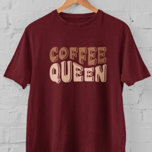Kaos Coffee Queen Aesthetic - Untuk Pecinta Kopi & Gaya Kasual | T-shirt Distro Unisex Pria Wanita Baju Lengan Pendek Bahan Katun - DJAVASTREET