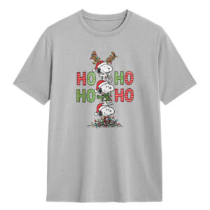 Kaos Natal Snoopy Ho Ho Ho | Kaos Reguler Natal Lengan Pendek Full Katun Unisex Kristen Katolik Christmas Outfit - DJAVASTREET