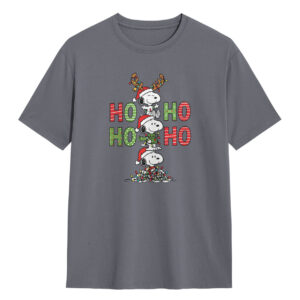 Kaos ANAK tema Natal Snoopy Ho Ho Ho | Kaos Reguler Natal Lengan Pendek Full Katun Unisex Kristen Katolik Christmas Outfit - DJAVASTREET