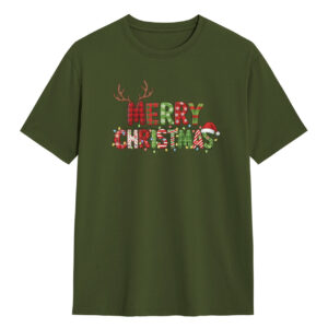 Kaos Natal Merry Christmas | Tshirt Reguler Natal Lengan Pendek Full Katun Unisex Kristen Katolik Christmas Outfit - DJAVASTREET