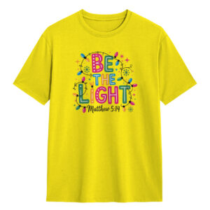 Kaos Natal Be The Light | Kaos Reguler Natal Lengan Pendek Full Katun Unisex Kristen Katolik Christmas Outfit - DJAVASTREET